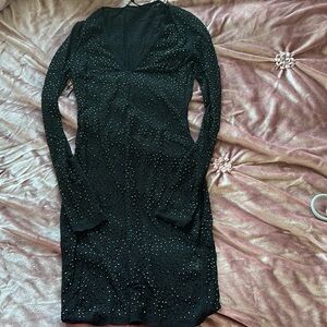 Black sequenced dress